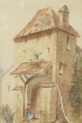 An early C20th Continental watercolour of a mill, 5½" x 8½"