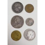 A quantity of assorted early British coinage including an album and loose, to include an 1811