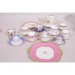 A quantity of decorative trios, plates etc