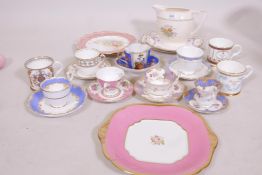A quantity of decorative trios, plates etc