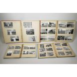 Four Japanese mid century photograph albums of socio-historical interest, 7½" x 11½"