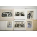 A collection of six early C20th Japanese wedding photographs, largest 10½" x 7½"