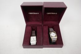 Two gentleman's boxed Certina DS N2 wristwatches
