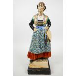 A Dulwich Pottery figure by Jessamine Bray and Sybil Williams, 'Girl from Trento', c.1930s,