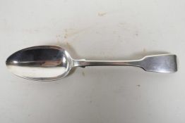 A George II Irish silver serving spoon, by M.C., Dublin, 1773, hallmarked, 8½" long, 75 grams