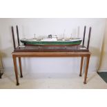 A scratch built scale model of the M.V. 'Daleby' built for 'Sir R Ropner and Co ltd Darlington',