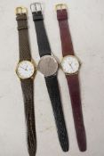A vintage Certina Jubile wristwatch together with two Certina quartz watches (3)