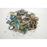 A large quantity of costume jewellery including bangles, necklaces, earrings etc