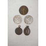 A collection of shooting medallions for the 'Territorial Army Rifle Association', 'N.R.A.' etc, with