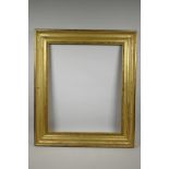 A C19th giltwood picture frame, with beaded decoration, rebate 22" x 18½"