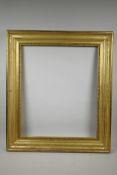 A C19th giltwood picture frame, with beaded decoration, rebate 22" x 18½"