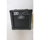 A Peavey Max 126 practice amp, 11½" high