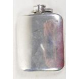 A hallmarked silver hip flask, 168 grams