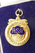 A 9ct gold ASA Midland district medallion, 10 grams