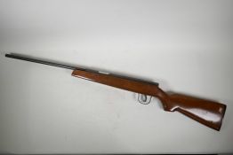 A vintage .177 calibre air rifle with side pump action, 41" long