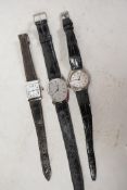 Two Michael Herbelin Paris wristwatches and a Swiss watch from E Hollander