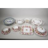 A quantity of decorative porcelain, a Royal Albert tureen, Rockingham style plates and bowls,