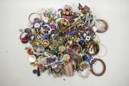 A large quantity of costume jewellery including bangles, necklaces, earrings etc