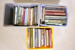 A quantity of art books, including books on Monet, Pissarro, Romanticism, Renoir etc