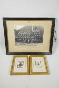 A framed photograph of 'The Machine Gun Platoon, 3rd Battalion, Coldstream Guards, May 1925',