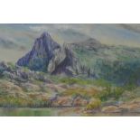 E. Antonysen, 'Dolerite Columns, Mt Gould', pastel on paper, 12½" x 9½"