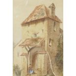 An early C20th Continental watercolour of a mill, 5½" x 8½"