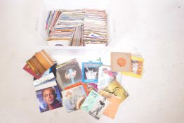 A large quantity of 7" singles spanning many genres