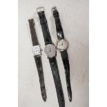 Two Michael Herbelin Paris wristwatches and a Swiss watch from E Hollander