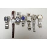 A quantity of men's watches, including Jeep and Sekonda, seven in total