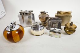 Table lighters to include Ronson Leona, Rolstar, Ronson Diana, Colibri Monopol musical, Ronson Crown