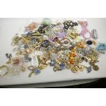 A box of good quality vintage costume jewellery