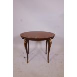 An early C20th tulipwood occasional table with ormolu mounts, 23" x 15½", 19" high
