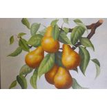 Fermor, Pears, still life, signed, oil on canvas, 14" x 12"