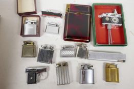 Various lighters to include Orlik, Monopol, Modernlite, a Japanese pistol shaped lighter, Colibri,