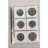 A wallet of thirty Chinese facsimile (replica) bronze coins, largest 1½" diameter