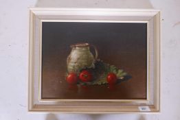 J. Fermor, still life, oil on canvas, signed Fermor, 16" x 12"