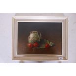 J. Fermor, still life, oil on canvas, signed Fermor, 16" x 12"