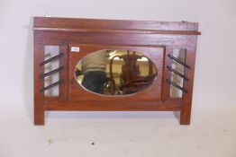 A Colonial overmantel mirror, 32" x 21½"