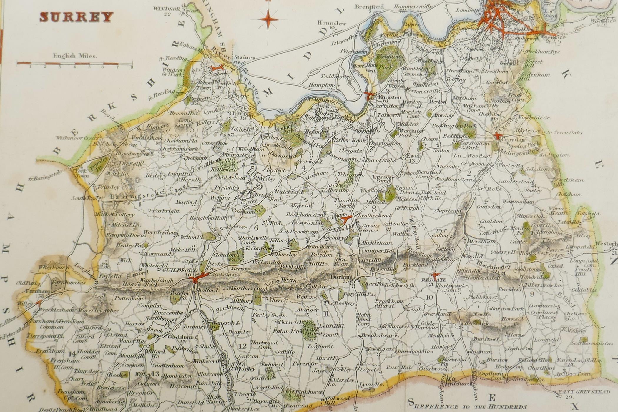 R. Scott, engraver (British, 1777-1841), two framed maps of 'Surrey' and 'Oxfordshire', published