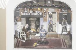 Graham Clarke, limited edition etching, interior scene, signed, titled 'Fred' and numbered 46/300 in