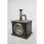 A National Time Recorder Co racing pigeon time recorder, 8" x 7½", 11½ high