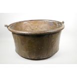 A C19th copper maslin pan, 21" diameter