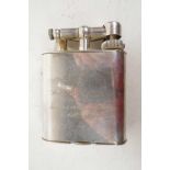 A Dunhill Giant table lighter, silver plated with inscription, c1959