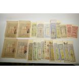 A quantity of Chinese facsimile (replica) banknotes and cheques, largest 6½" x 9½"