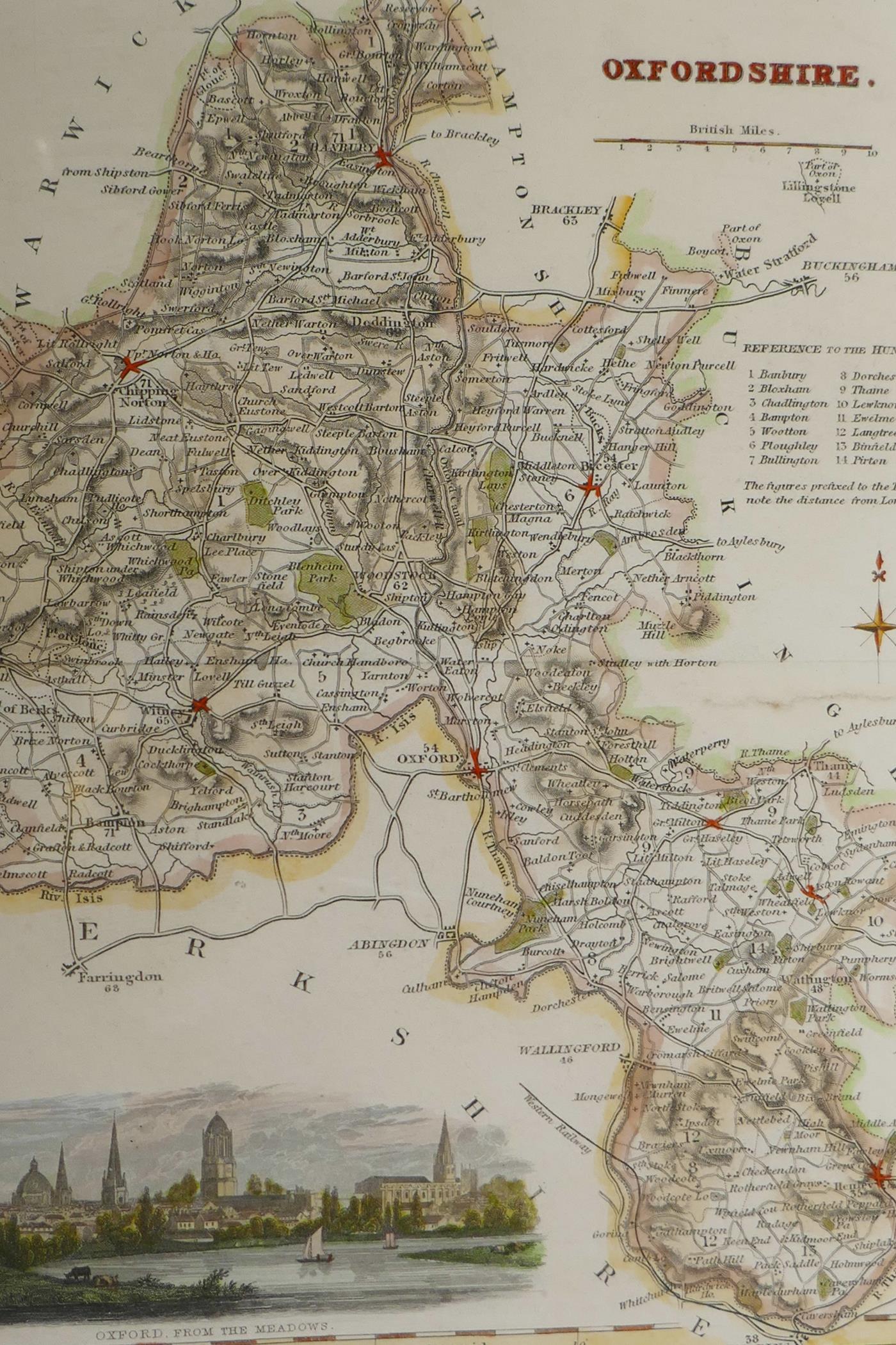 R. Scott, engraver (British, 1777-1841), two framed maps of 'Surrey' and 'Oxfordshire', published - Image 2 of 7