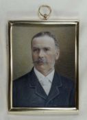 Winifred Hope Thomson (British, 1863-1944), a portrait miniature of 'A Gentleman' c.1890, signed ver