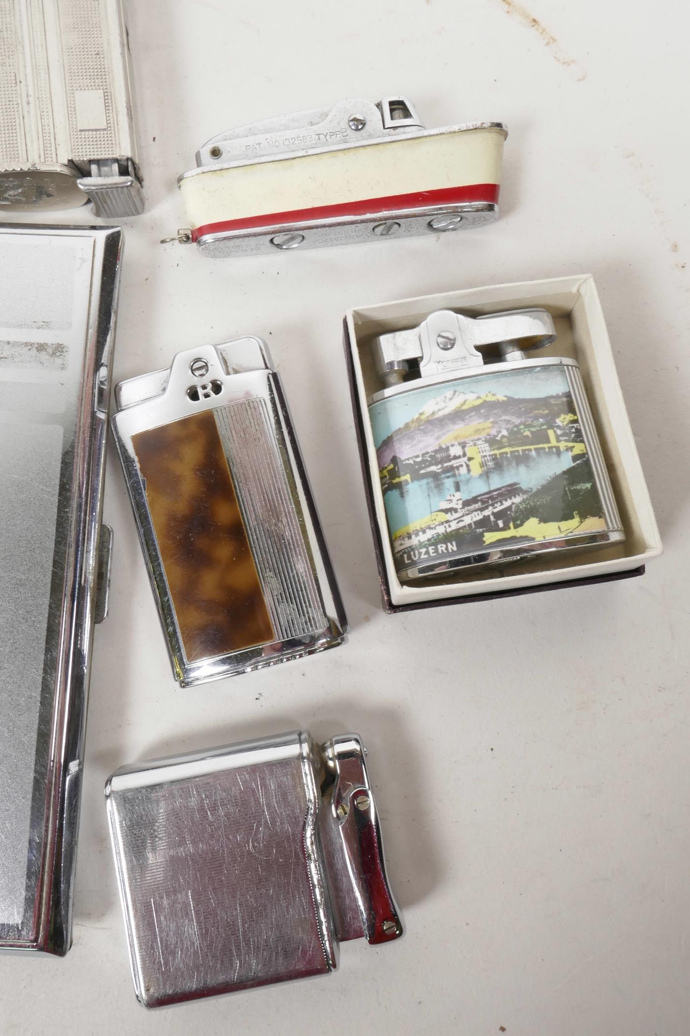 A selection of lighters to include a Dunhill Unique A size lighter, a Karat, Monopol, a Japanese boa - Image 4 of 4