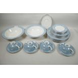 A Royal Doulton 'Reflections' pattern dinner service, two 10" serving bowls, six 10½" plates, six 8"