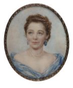 Ethel Court (nee Carroll) (British, 1898-1965), a portrait miniature of 'Mrs Galburge - art