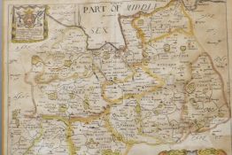 Richard Blome (British, 1635-1705), 'A mapp of Surrey' dated 1673, for Blome's cartographic